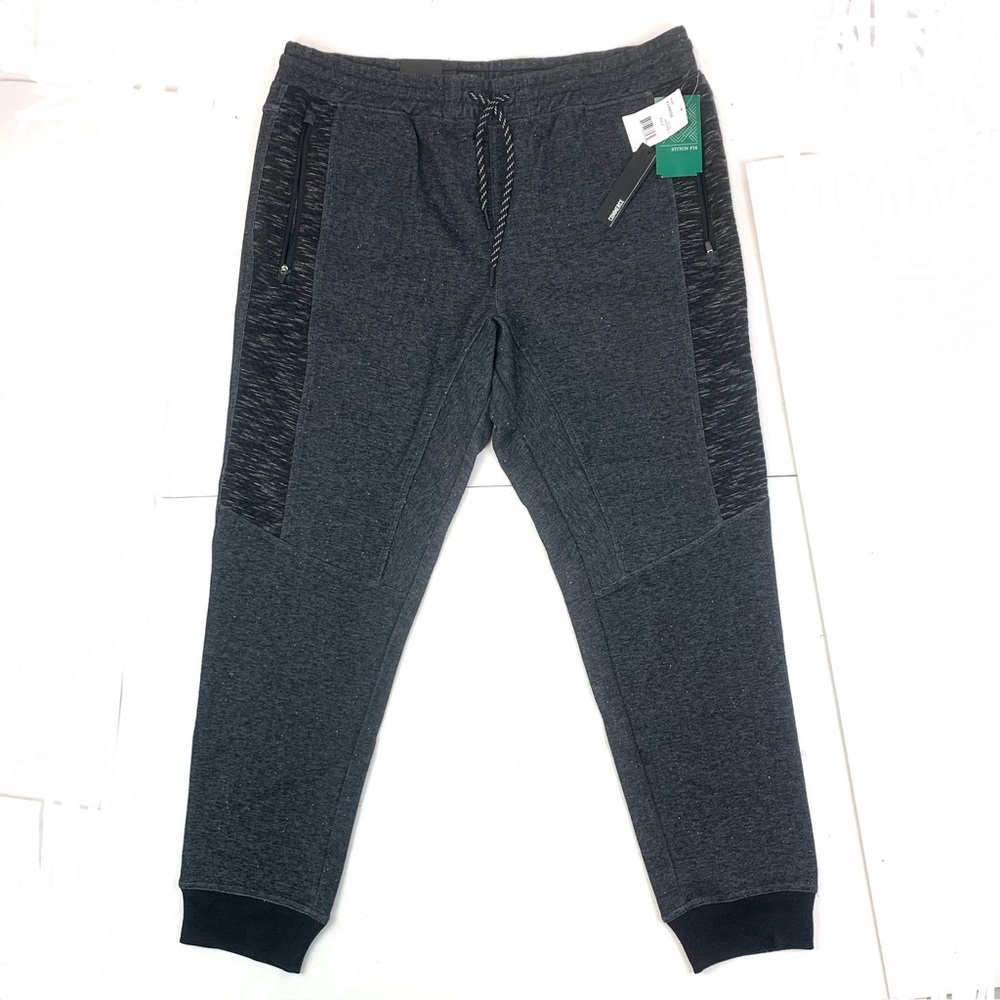 Stitch Fix Commerce Men Size XL Jogger Sweatpants Drawstring Black Gray